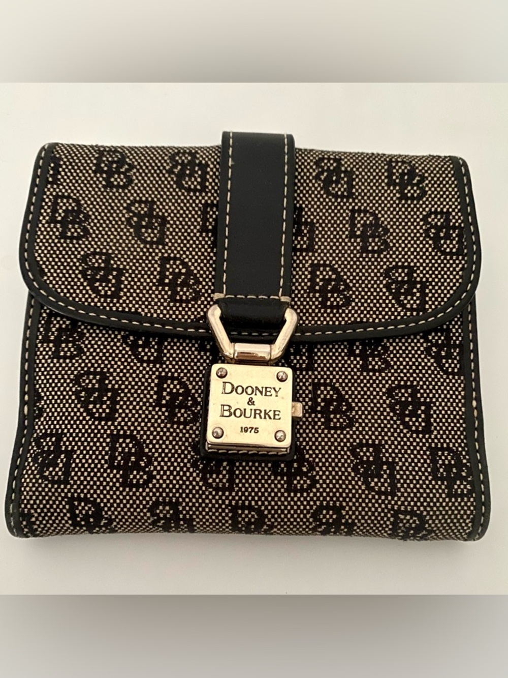 Dooney & Bourke Signature Monogram Compact Wallet